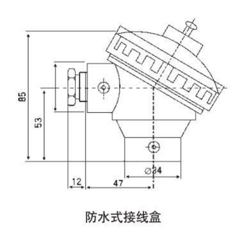 n型热电偶防水式接线盒图